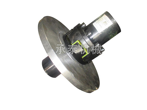 Plum-shaped elastic coupling with brake disc